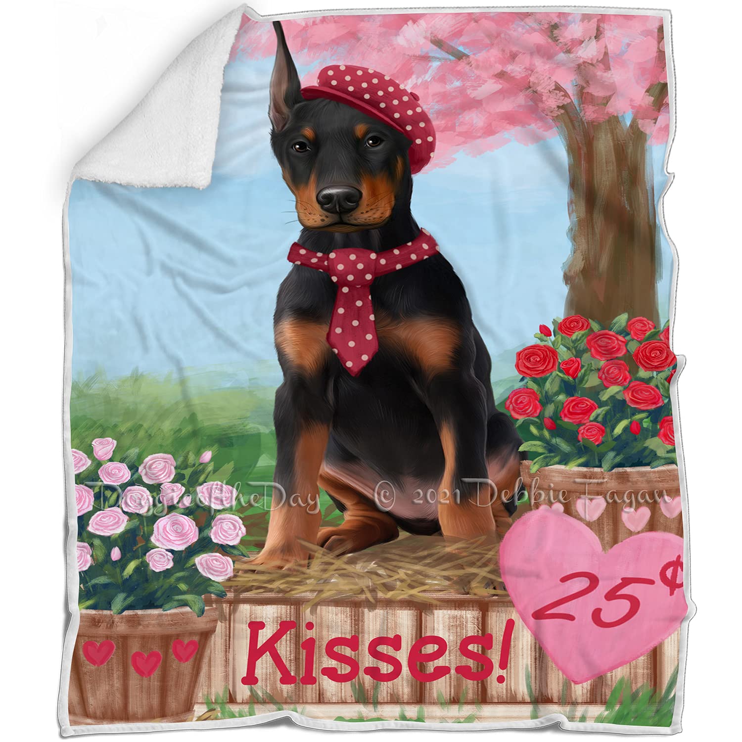 Doberman – Vantique FEROCIOUS doberman jacquard blanket rug